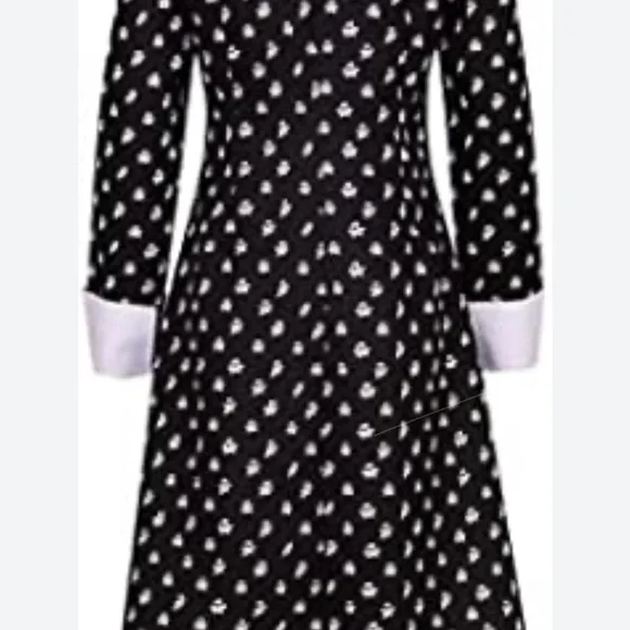 # 0757 + Wednesday TV Series Stylish Black and White Dress - Picture 4 of 9